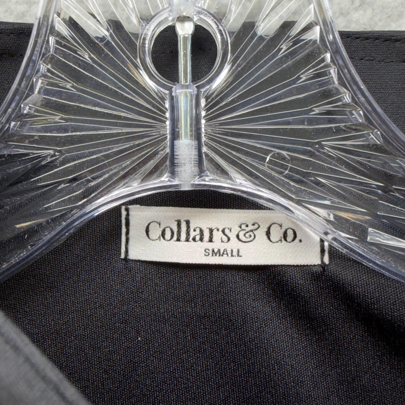 Collars & Co Dress Collar Polo Shirt Mens Small Black Performance Stretch gallery