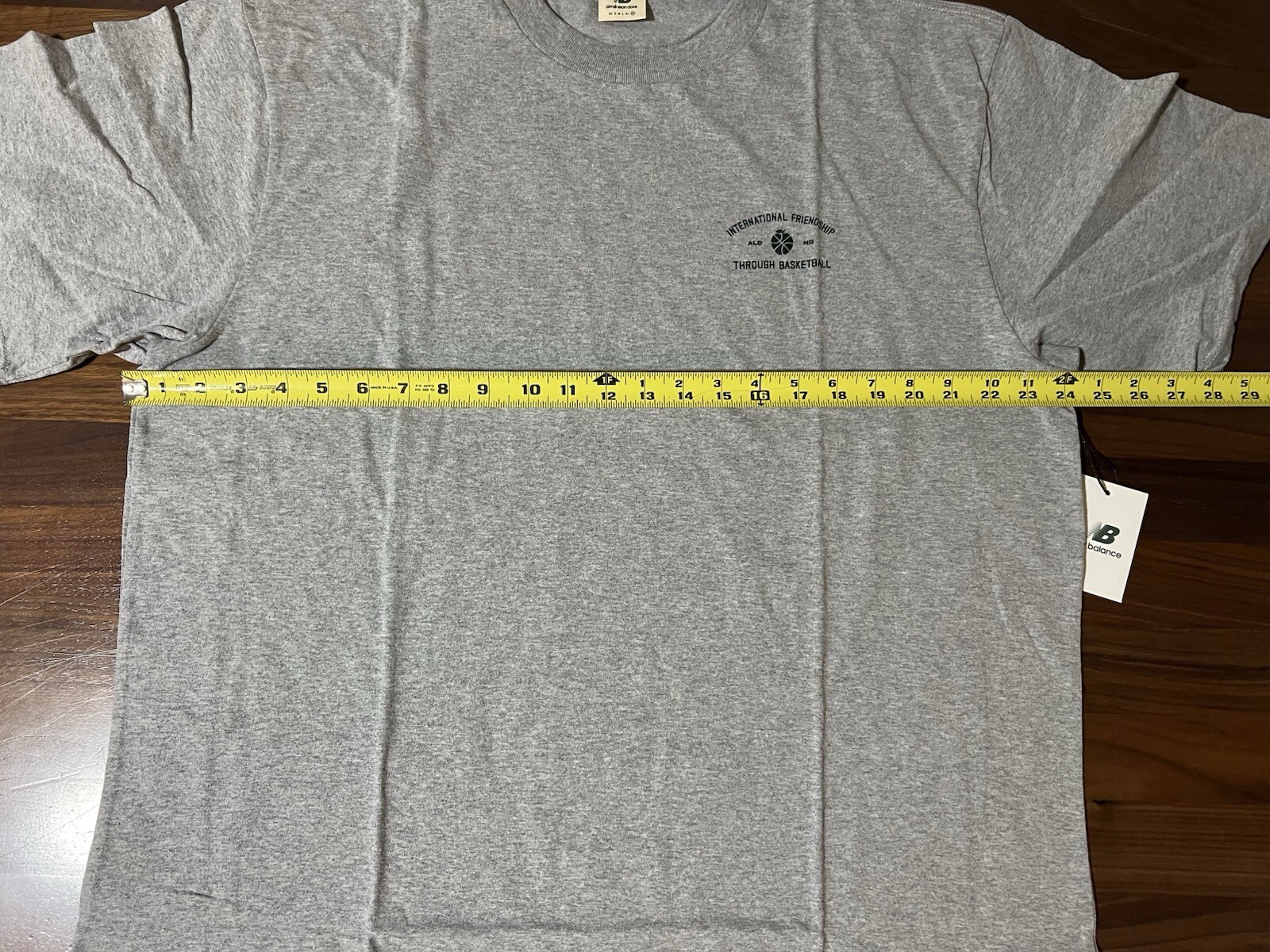 Aime Leon Dore ALD x New Balance SONNY NY Tee XXL Grey Basketball Gym T-Shirt gallery