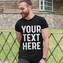 Personalised Your Text Name Customizable Printed Mens Womens T-Shirts Top#TA-195