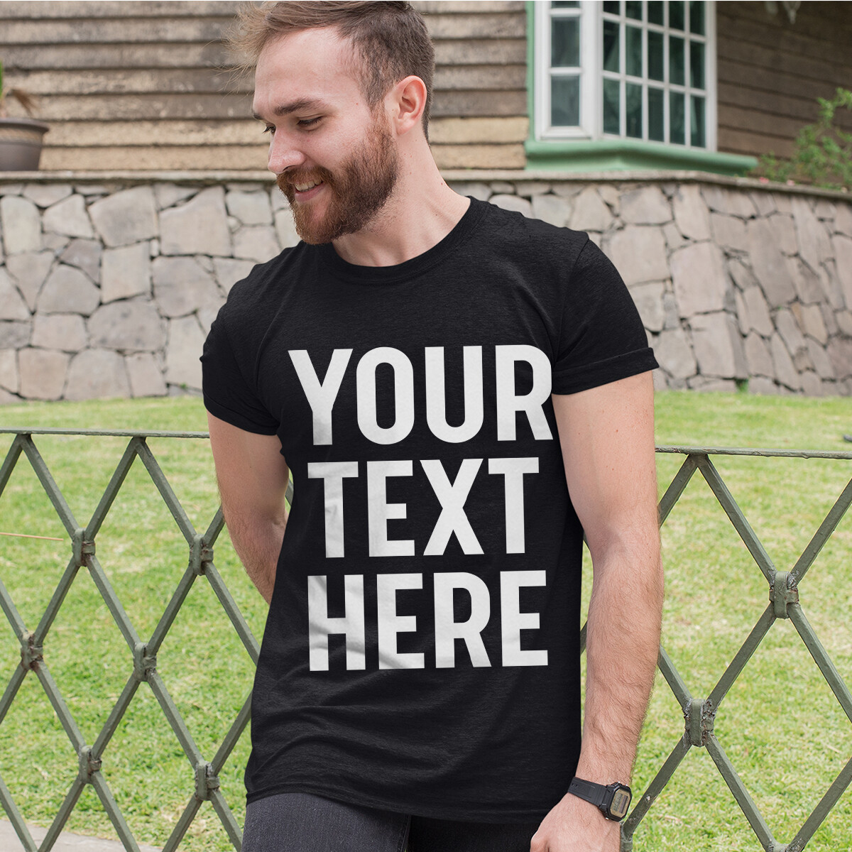 Personalised Your Text Name Customizable Printed Mens Womens T-Shirts Top#TA-195 gallery