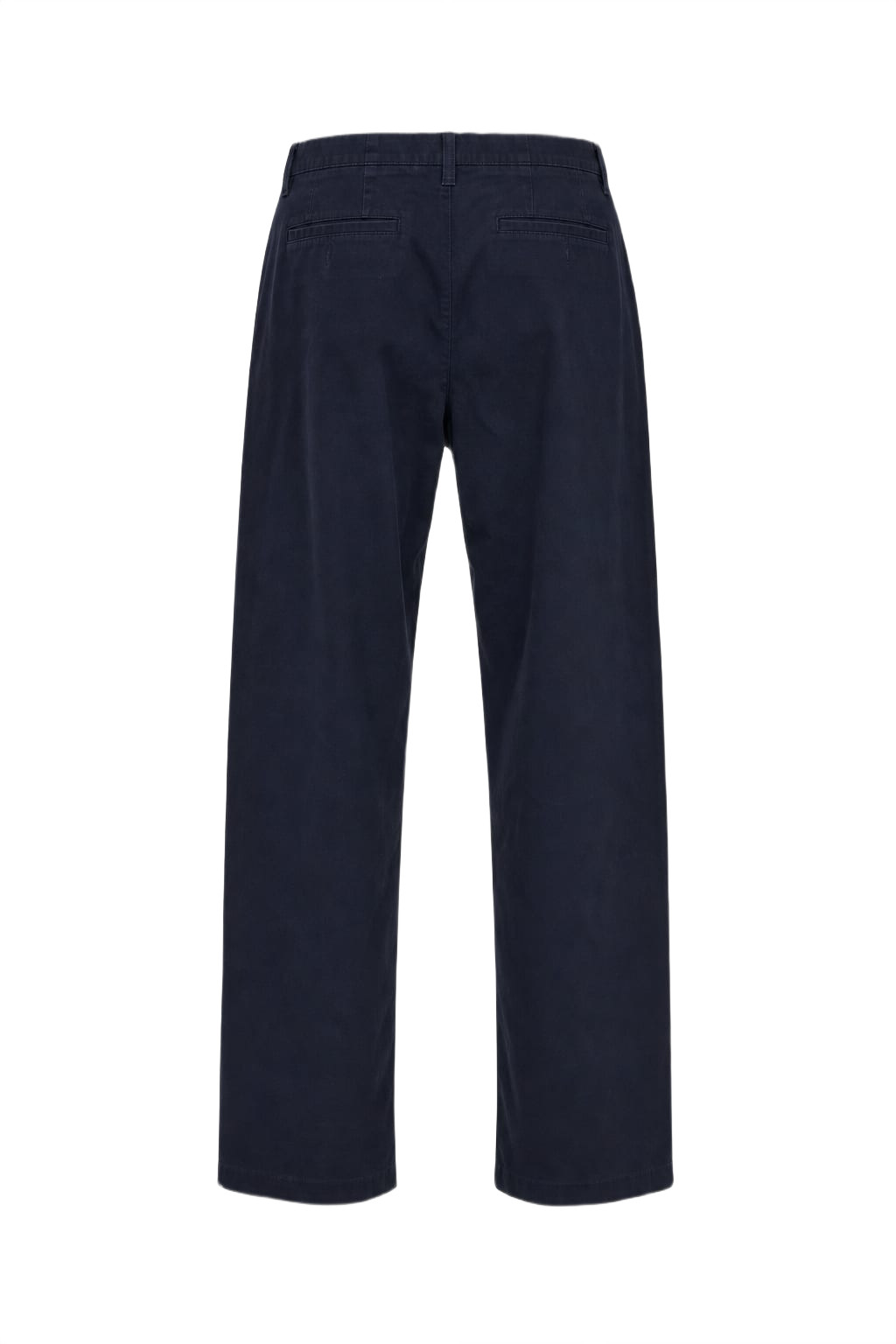 Vintage Black Cotton Unisex Trousers Classic Straight-Leg gallery