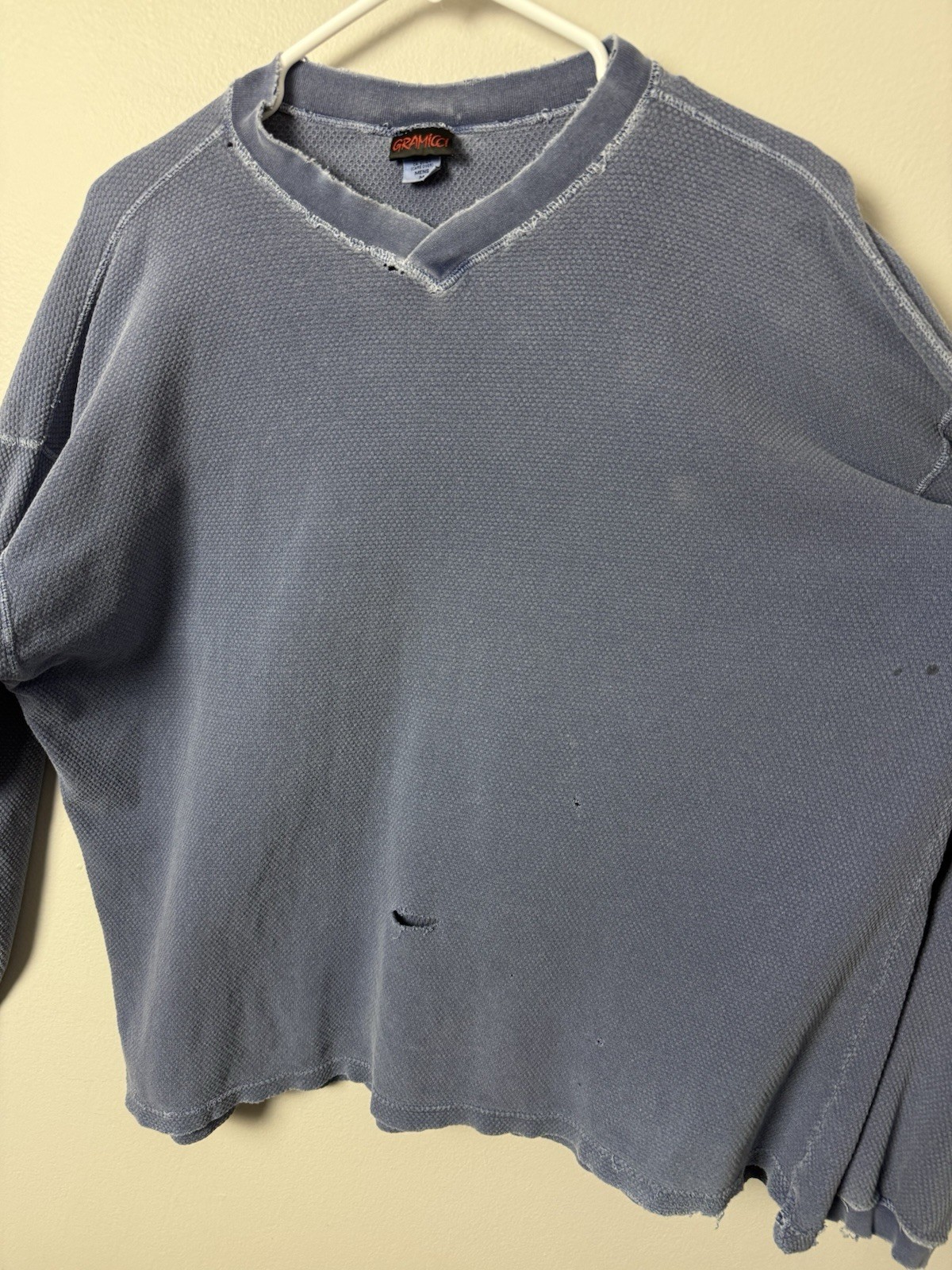 Vintage Gramicci Men's M Blue 90s Long Sleeve Shirt Worn gallery