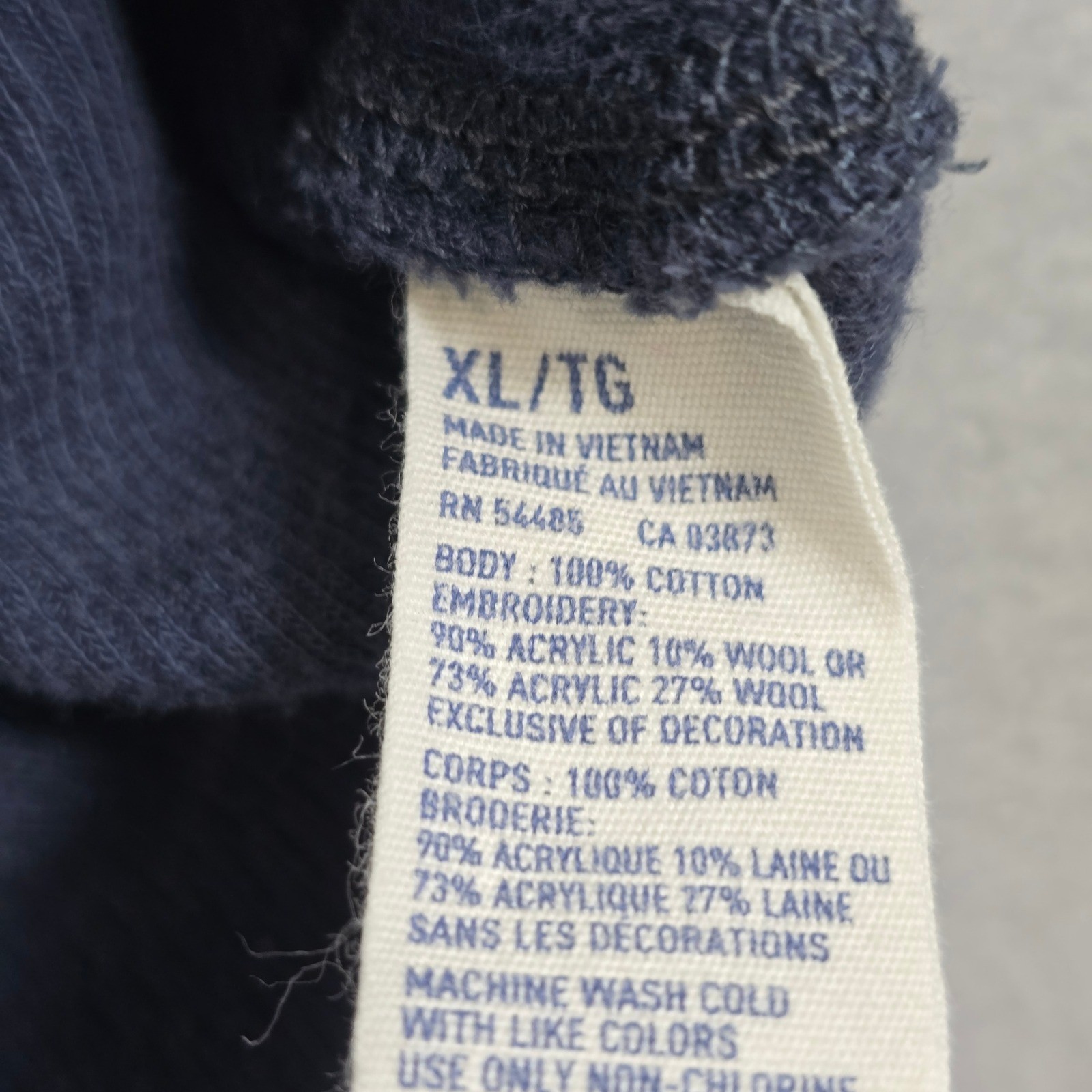 American Eagle Thermal Shirt Mens XL Blue Long Sleeve Waffle Knit Eagle Logo Y2K gallery