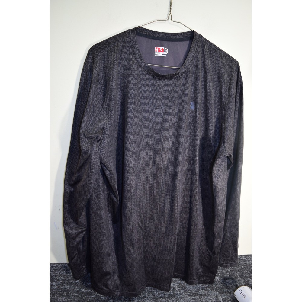 Vintage 2011 Under Armour Thicker Mens 2XL Fitted Herringbone Long Sleeve Shirt