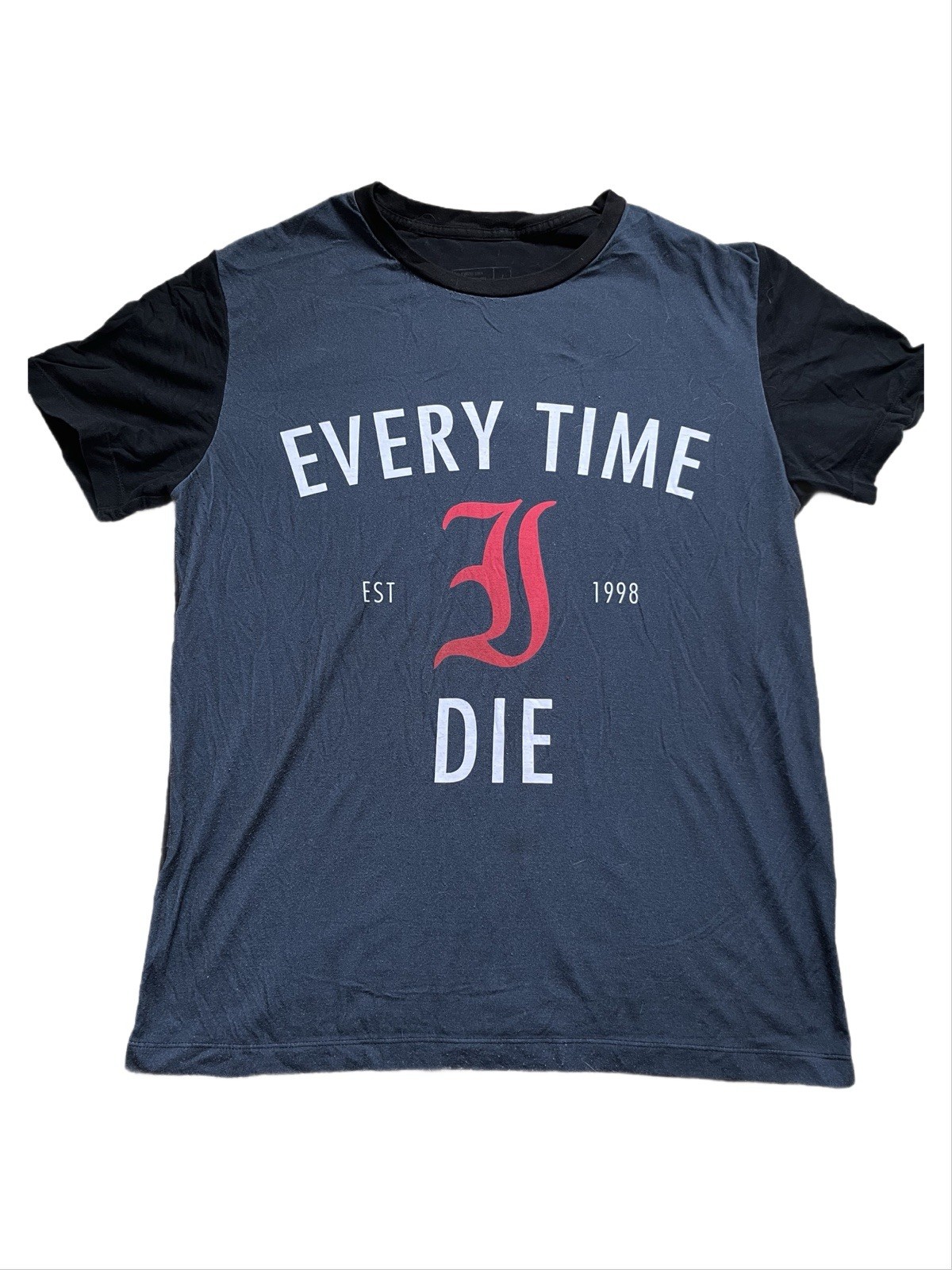 Every Time I Die T Shirt Gray And Black Size L Large