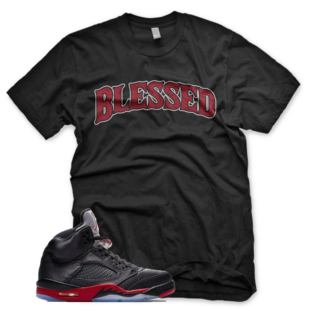 New Black BW BLESSED T Shirt for J1 Retro 5 Satin Bred gallery