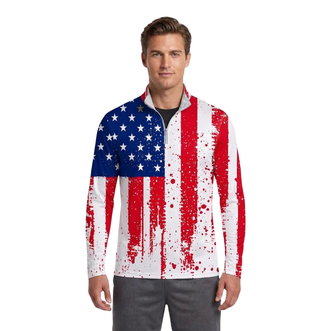 USA Soccer Jersey Replica Flag 1/4 Zip- PreSale. Ships in 7 days gallery