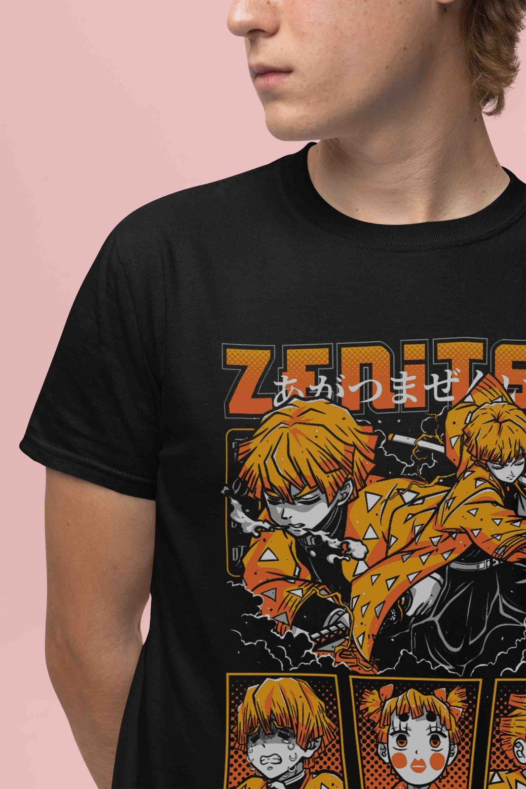 Demon Slayer Shirt Zenitsu Tshirt Tanjiro T-Shirt Muzan Doma Tee Inosuke Nezuko gallery