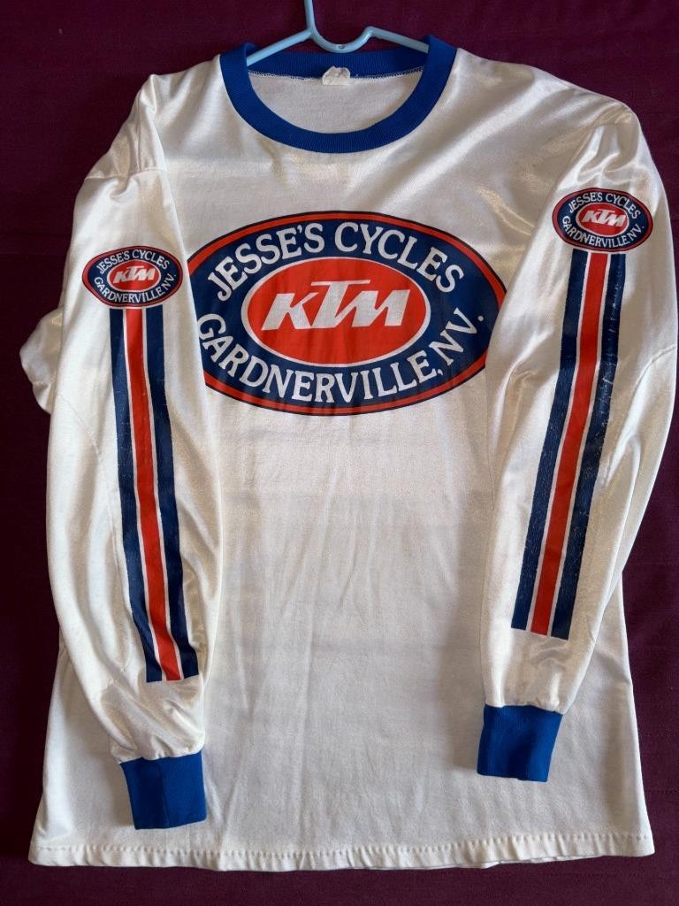 Vintage Jesse Cycles Gardnerville KTM Racing Long Sleeve Shirt XL nevada ahrma gallery