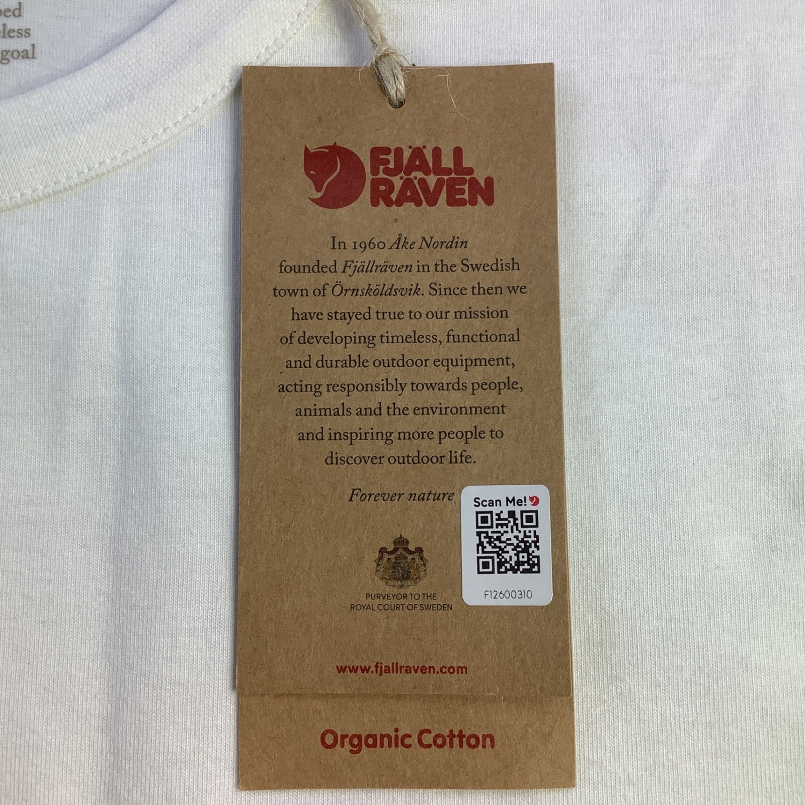 Fjallraven Logo Pocket T-Shirt Mens Eggshell White Organic Cotton Size M NWT gallery