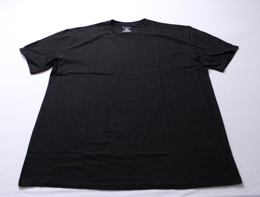 Blue Ice Men’s Basic Solid Short Sleeve Crewneck T-Shirt WR4 Black Size 3XL NWT