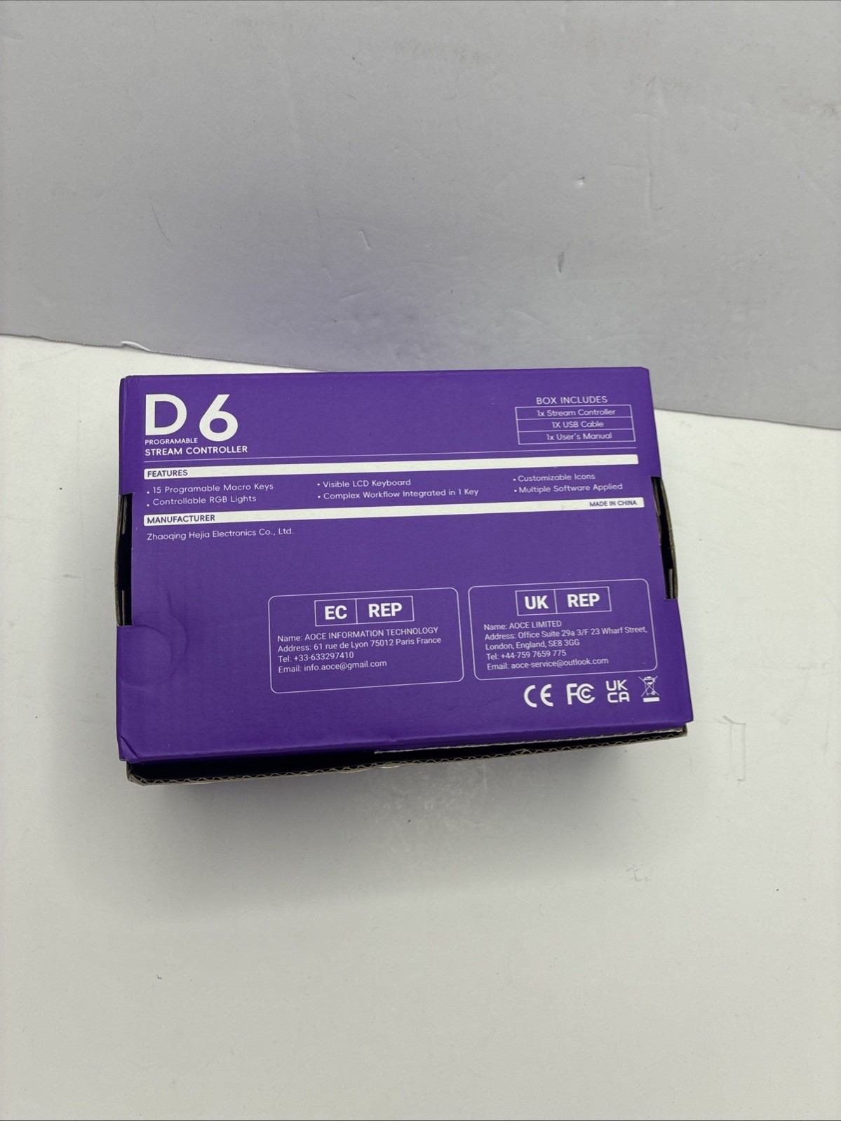 AmpliGame Fifine D6 Stream Controller with 15 Macro Customizable Keys Streaming