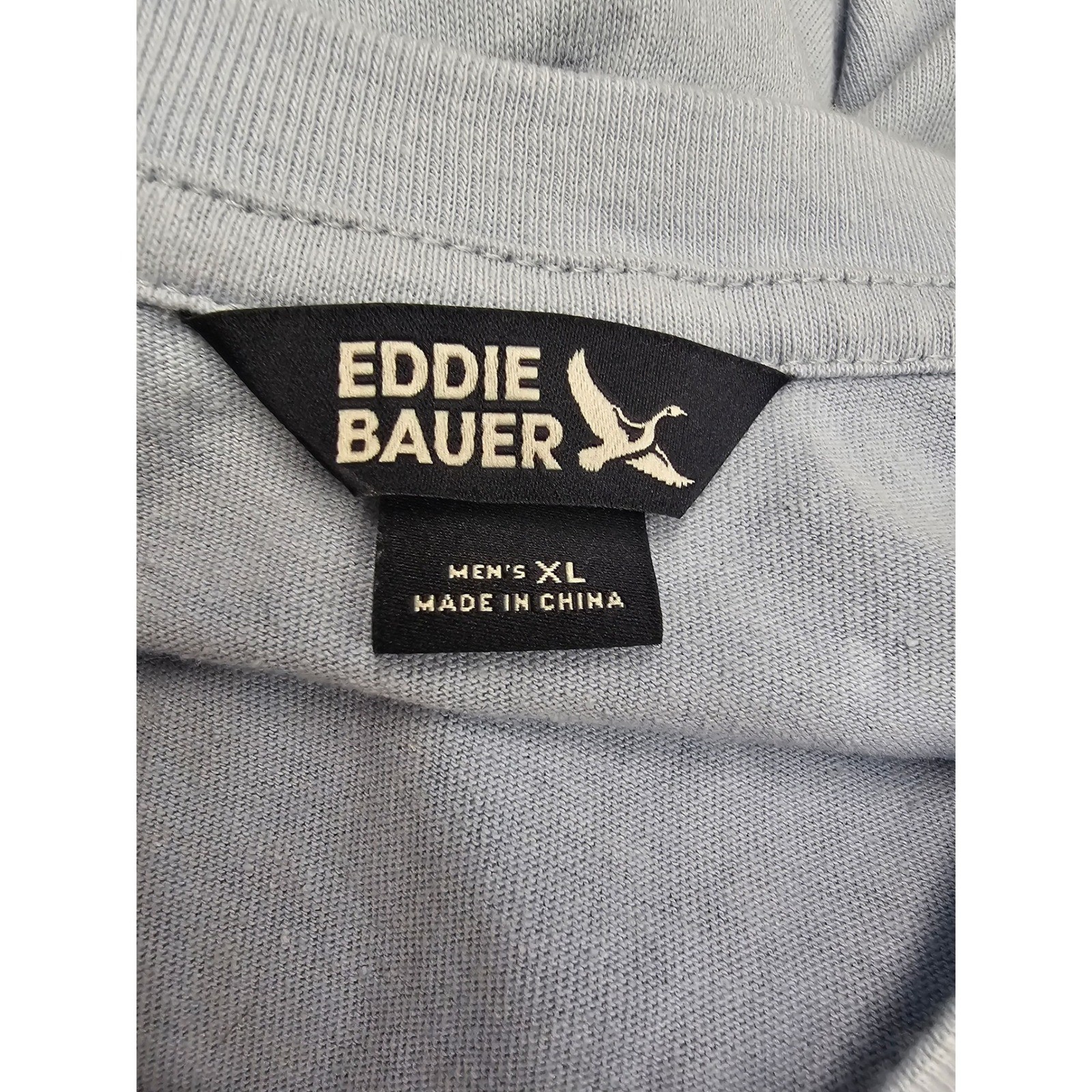 Eddie Bauer Mens Short Sleeve Henley Shirt Light Blue 100% Cotton EB008000 XL gallery