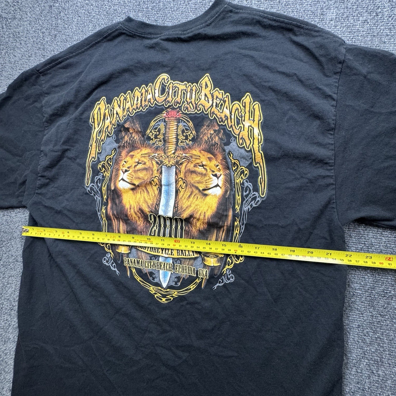 Delta 2010 Panama City Beach Motorcycle Rally Biker T-shirt Men XL Black gallery