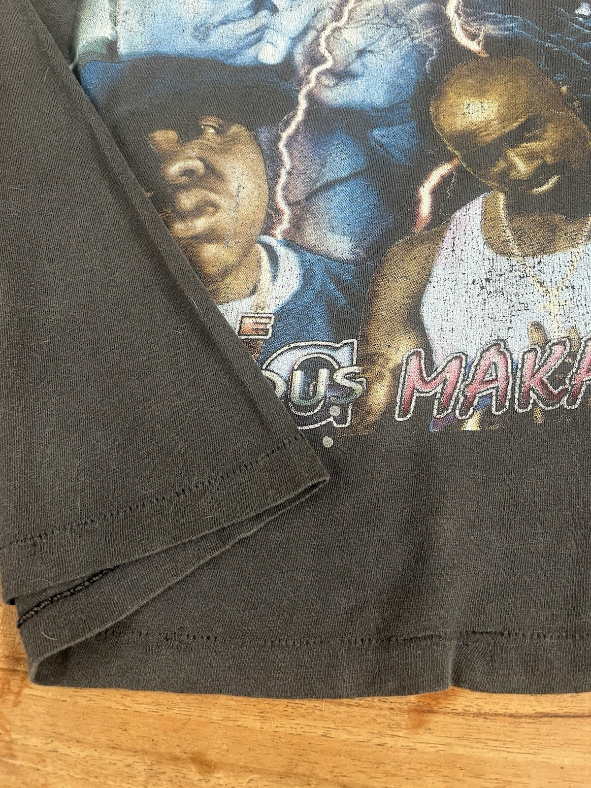 Vintage 90s Tupac Biggie Smalls ‘In Memory Of’ Rap Tee Stop The Violence XL gallery