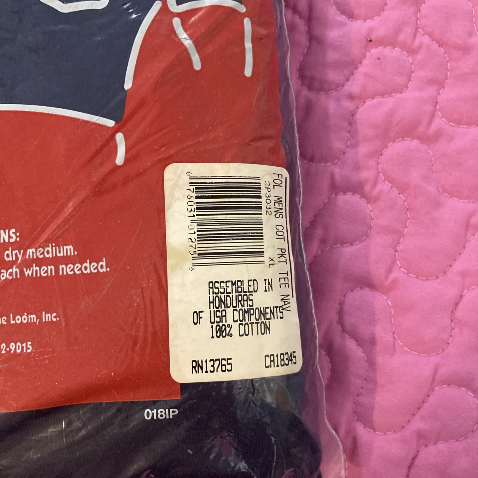 1995 2 Pack Fruit of the Loom Pocket Shirt NOS Vintage XL Navy gallery