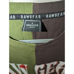 RawGear Shirt Mens Size Small Split Tee Black Green Skull Lion Streetwear