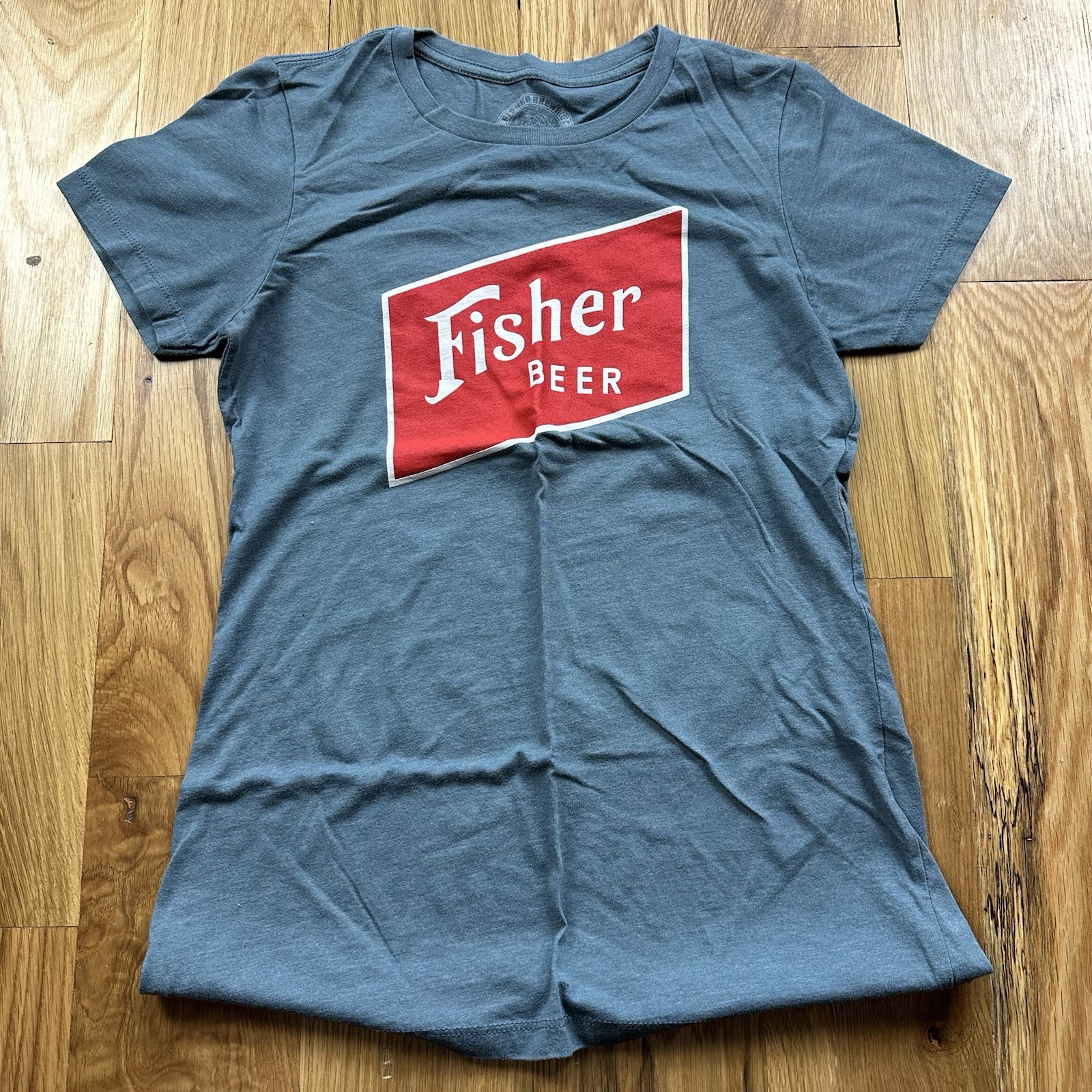 A. Fisher Brewing Co. Women's Large Craft Beer Long Lt Blue Salt Lake City Utah gallery