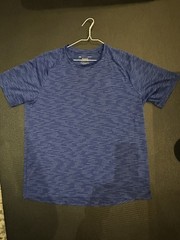 Under Armour Nylon/Polyester Blue/Black T-Shirt, Men’s Size Large, Short Sleeve