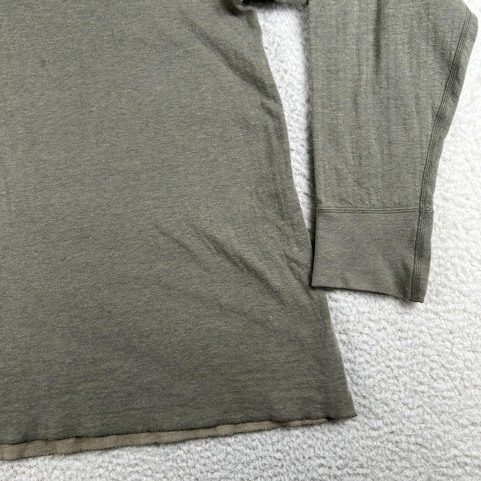 Vintage L.L.Bean Shirt Mens XL Long Sleeve Henley Double Layer Cotton Wool Nylon gallery