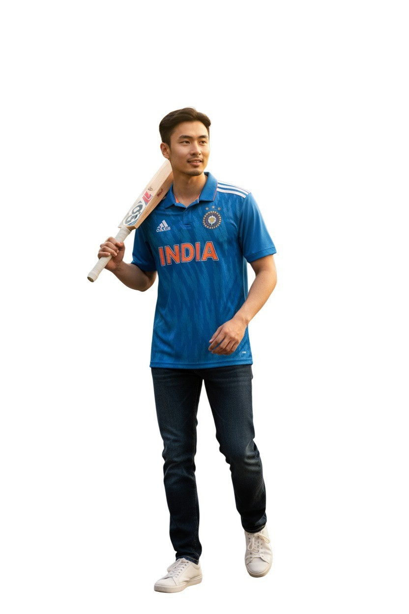 India Cricket T Shirt Jersey Unisex Adults Mens Sports Shirts Top ODI T20 Match gallery