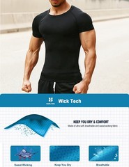 4 Pack Workout Compression Shirts Men Long/Short Sleeve Rash Guard Athletic U…