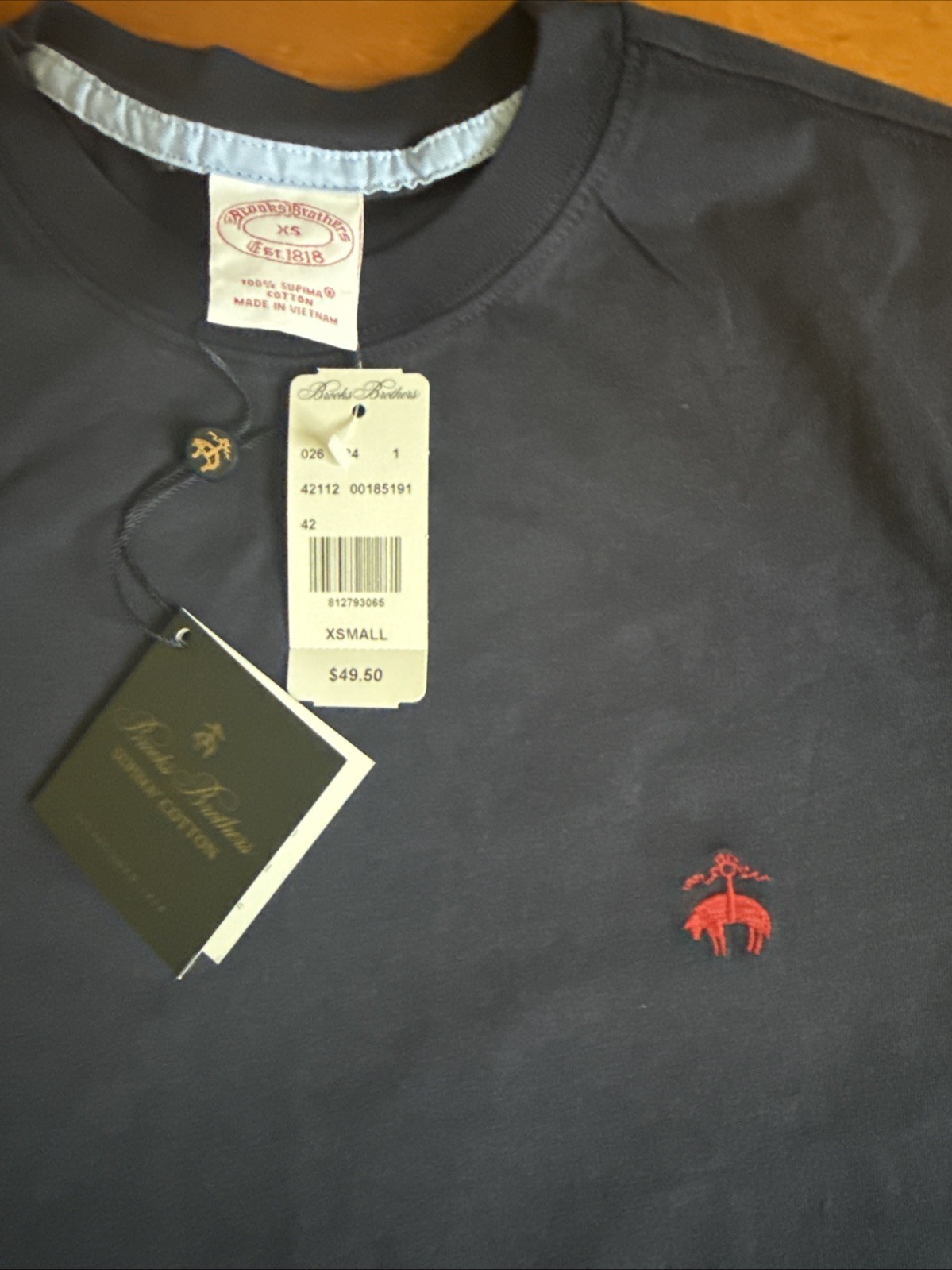 Brooks Brothers NWT Navy XS T-shirt Supima Cotton gallery