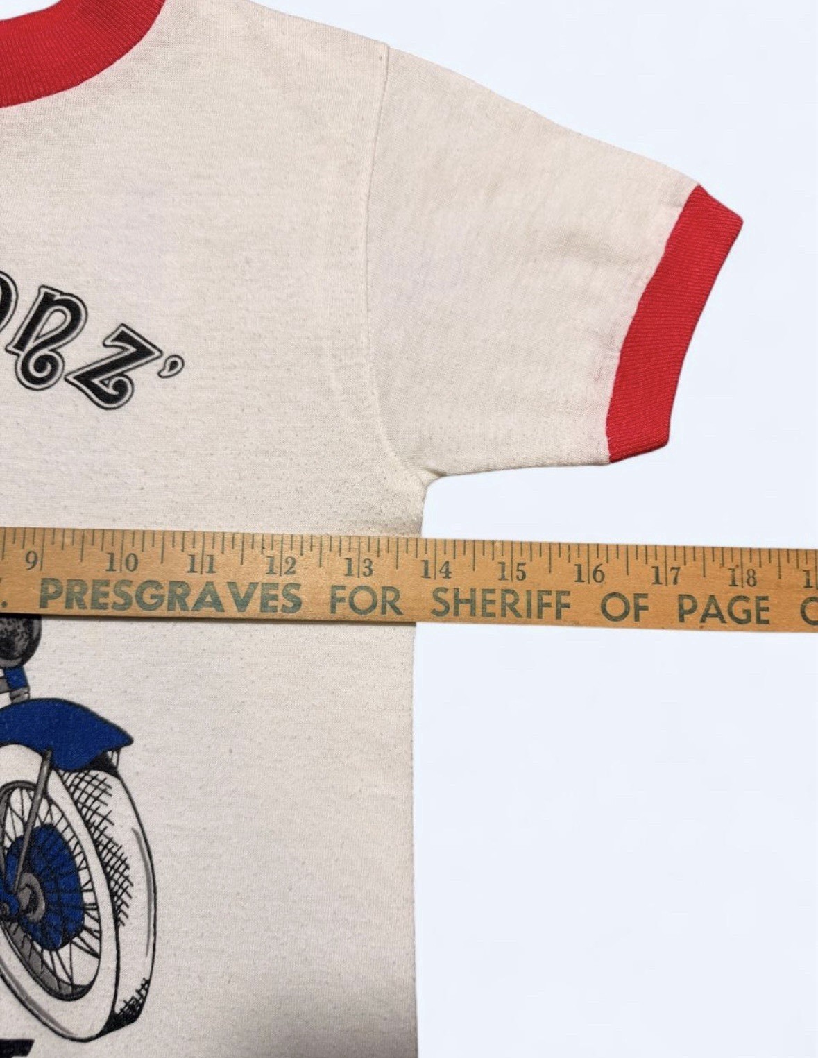 Vintage The Fonz Sit On It Ringer T-Shirt Happy Days 1976 (14x21) White Stains gallery