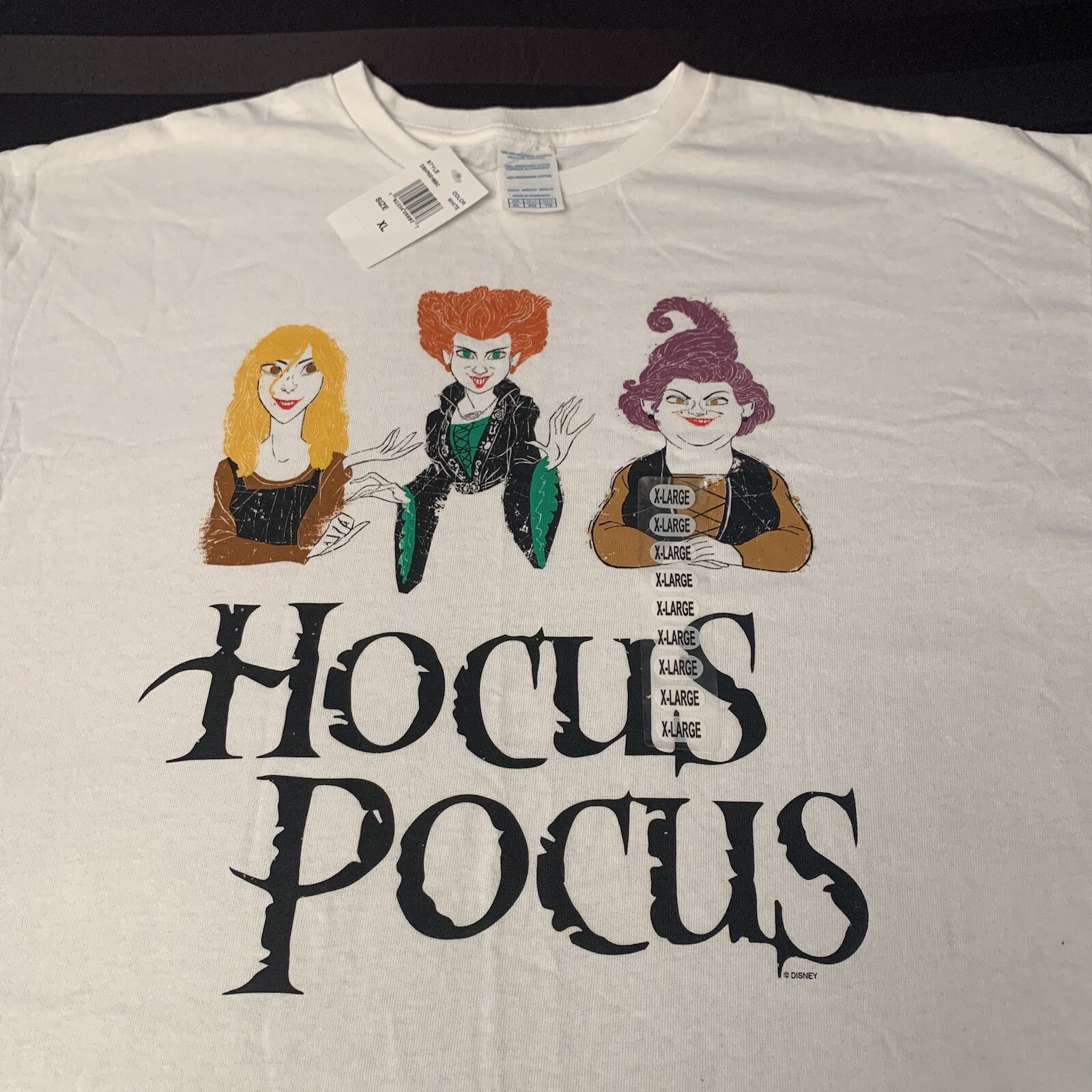 NEW! Disney HOCUS POCUS Movie Promo T Shirt Size XL Witch Halloween NWT!