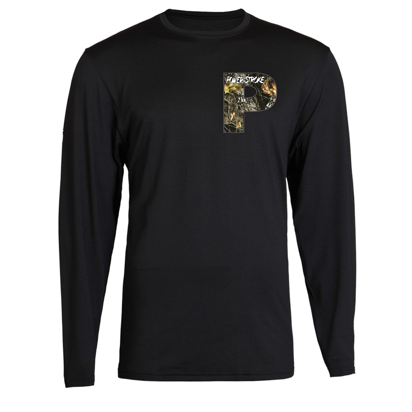 Camo Powerstroke Small P T-Shirt Unisex Black Color Front S - 2XL Long Sleeve gallery