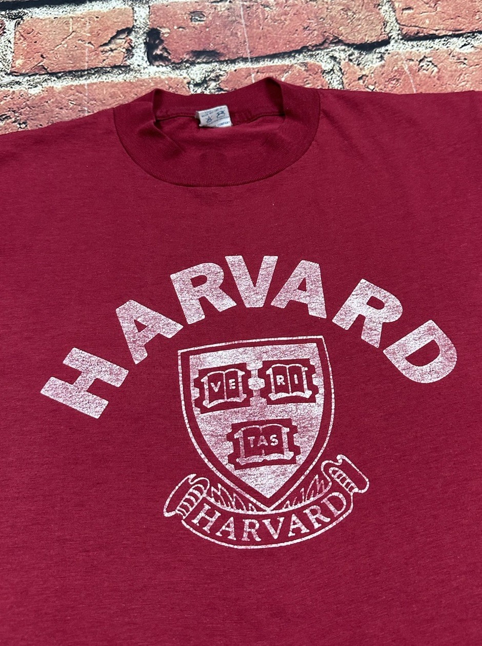Vintage Harvard University Crest T-Shirt Single Stitch 80s Men’s Large Artex gallery
