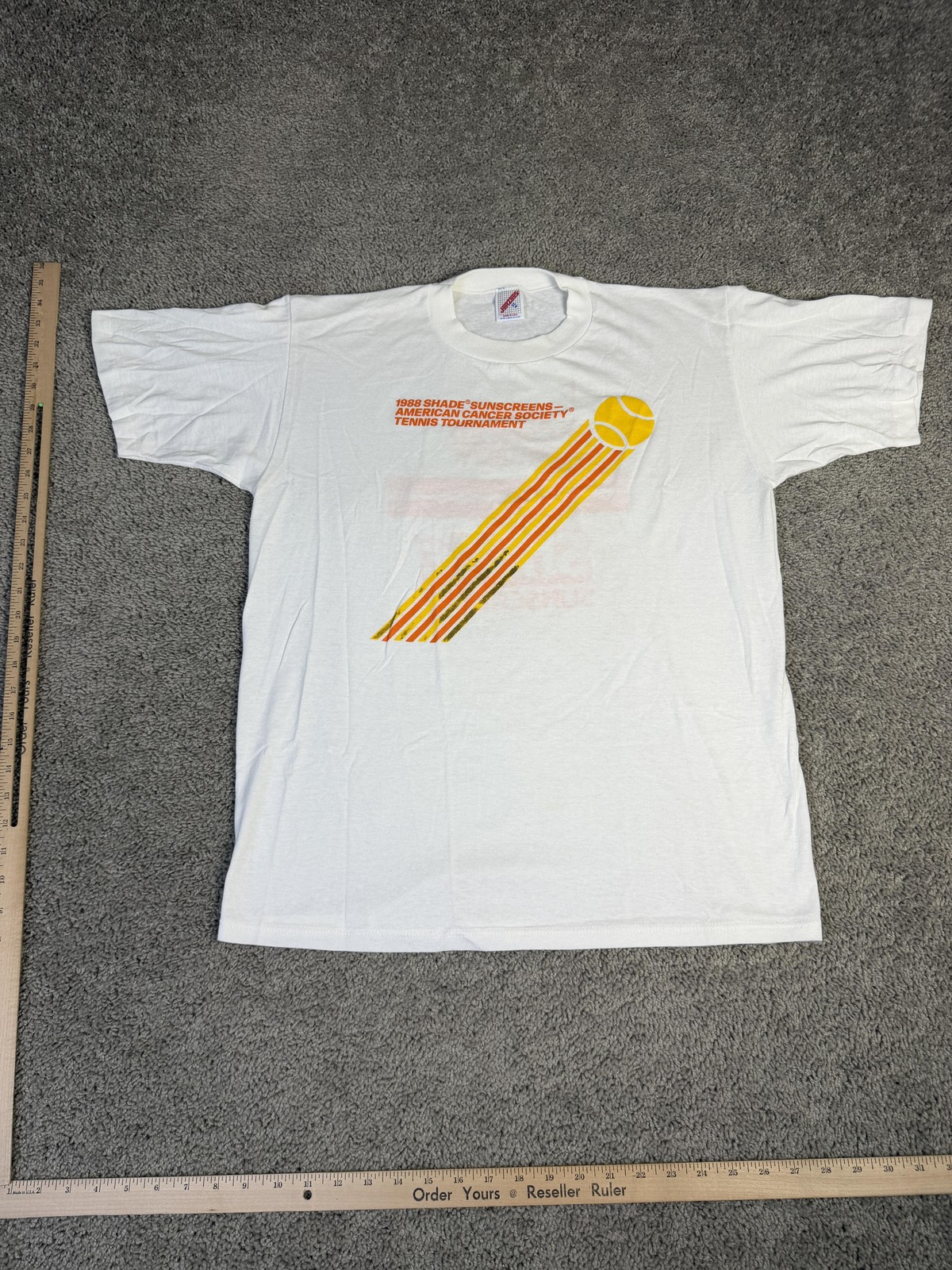 Vintage Tennis Shirt Mens XL Shade Sunscreens American Cancer 1988 Tournament gallery