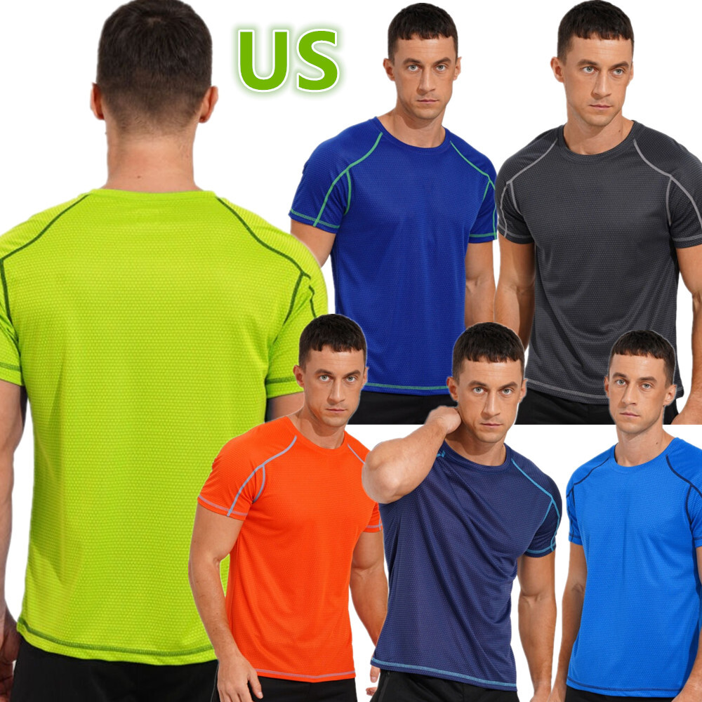 Mens Quick-drying Short Sleeve T-shirt UV Sun Protection Outdoor Fishing Hiking gallery