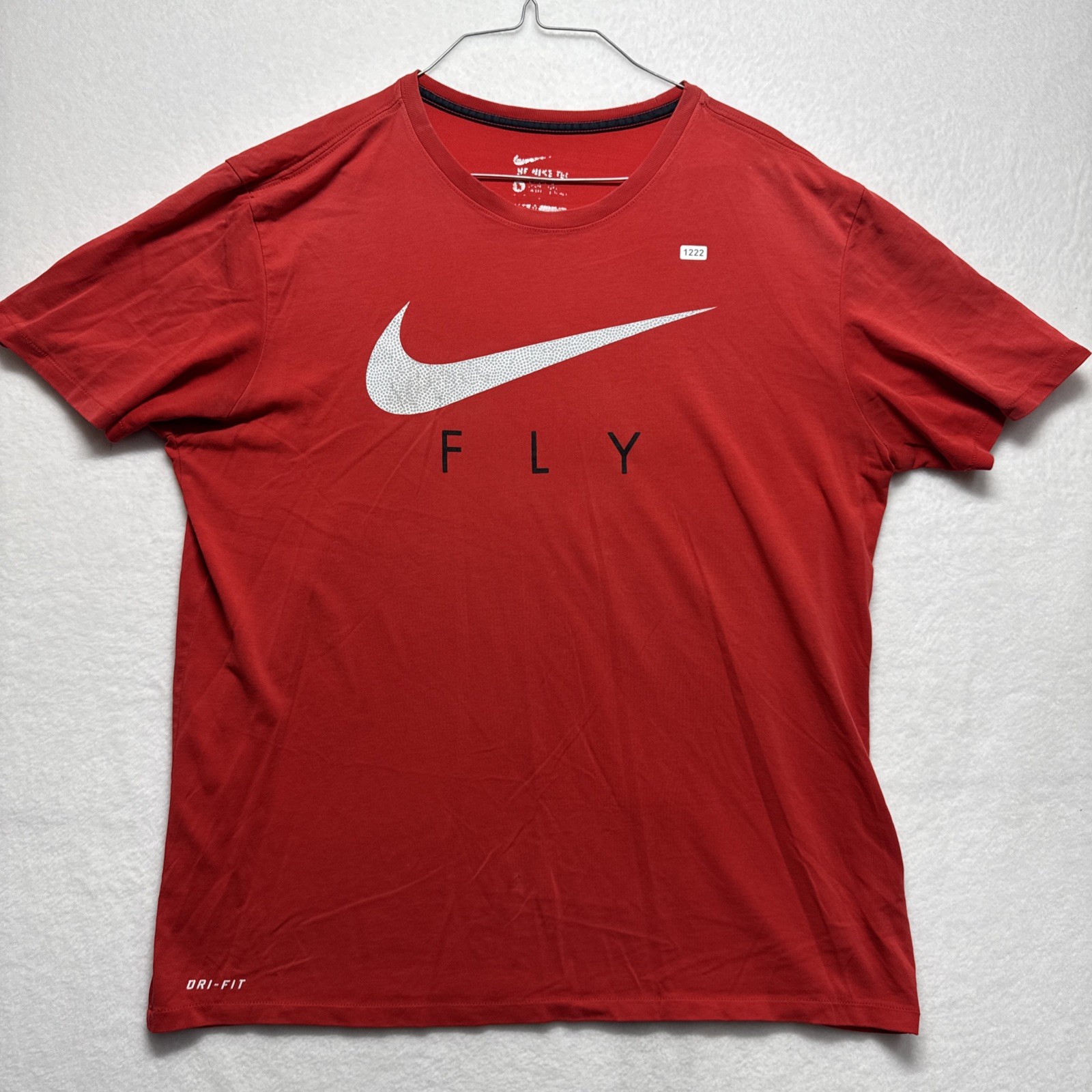 Nike Fly Shirt L Red Dri-FIT The Nike Tee Moisture Wicking Quick Drying gallery