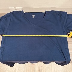 Inspired Comforts Unisex Navy Cotton V-Neck Snap Button Post Surgery T-Shirt XL