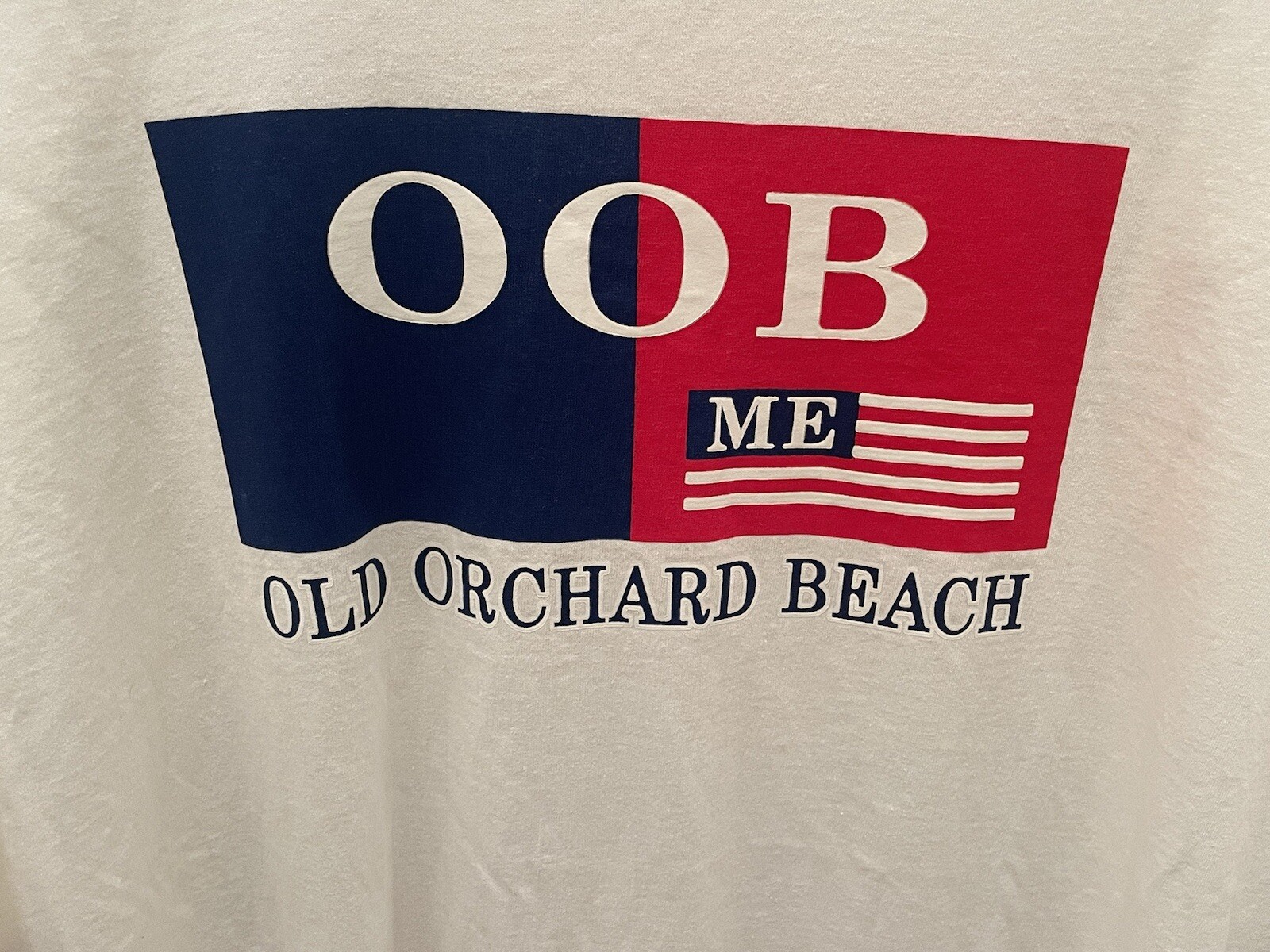 Vintage Retro Teejays OOB ME Old Orchard Beach Maine White T-shirt XL Made USA gallery