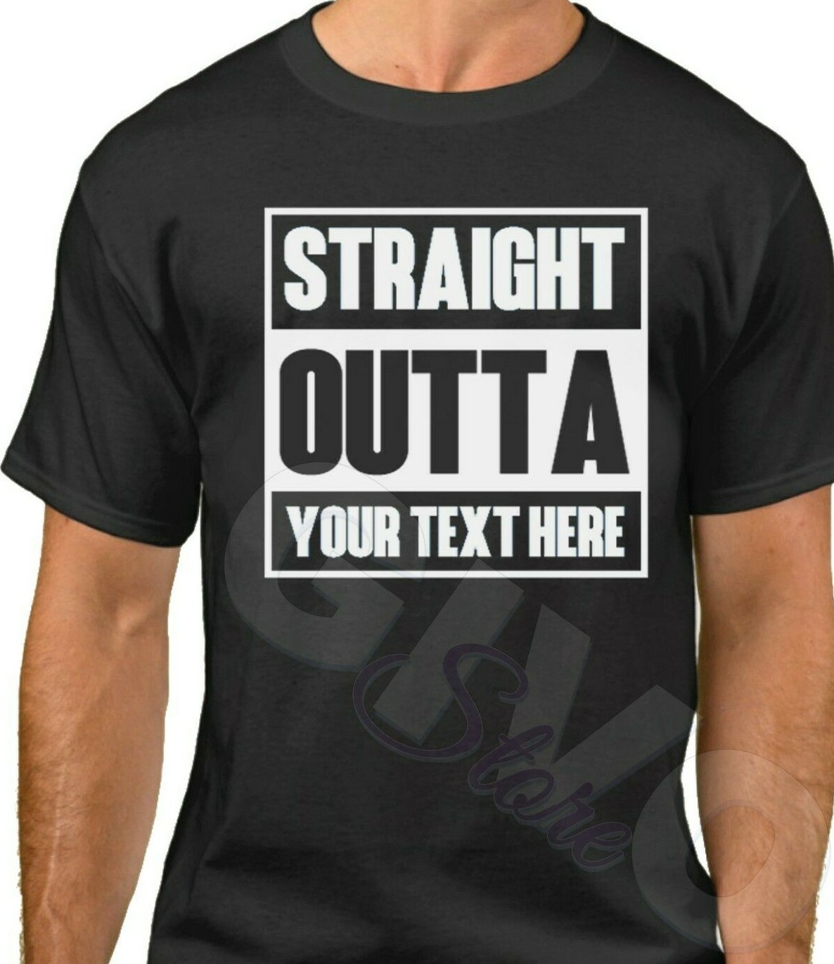 Straight Outta Shirt Custom Made Tee Personalized Shirt Your Own Printed Text gallery