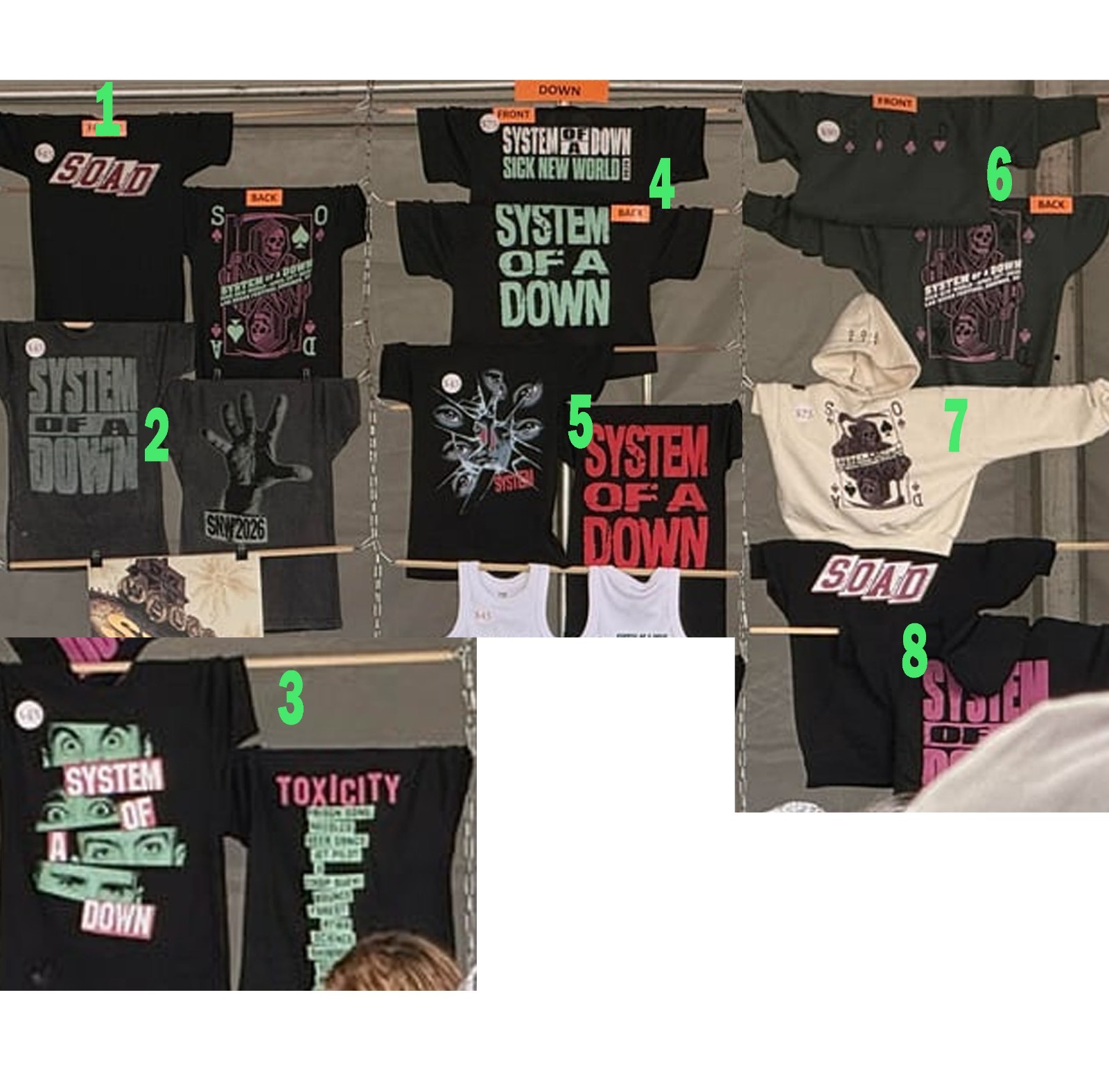 System Of A Down Las Vegas April 25 2026 Reprint T shirt gallery
