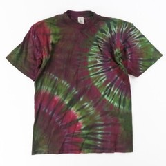 NWOT Single Stitch T-Shirt Blank Hand Tie Dyed Wheel Multi S/S Hering Sz. M 38′