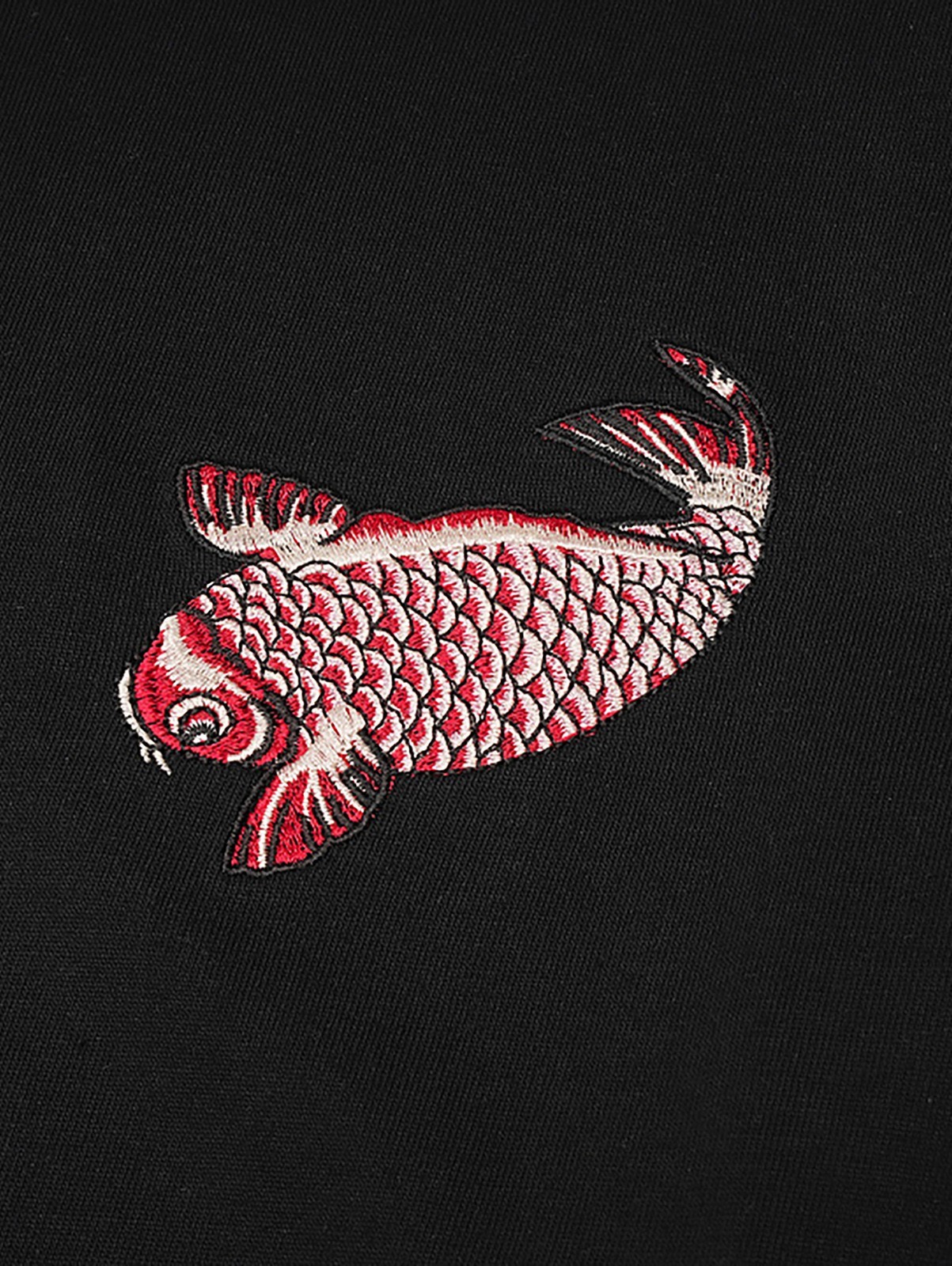 Niepce Men's Ukiyo-e Carp Embroidery Tee Japanese Streetwear T-Shirt gallery