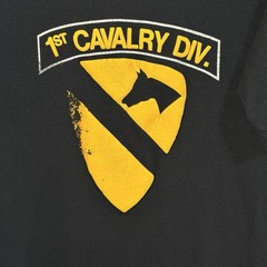 Vintage Single Stitch 1st Cavalry Division XL Jerzees T-Shirt USA Made Army Tee