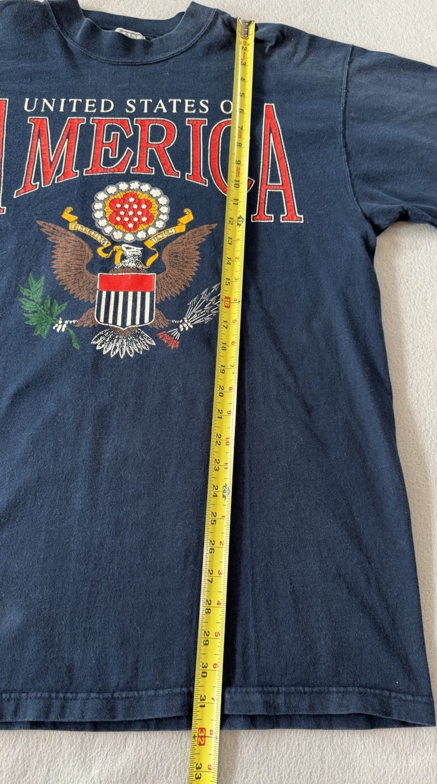 VTG 90's Galt Sand USA America Eagle Crest T-Shirt MADE IN USA Patriotic Sz L gallery