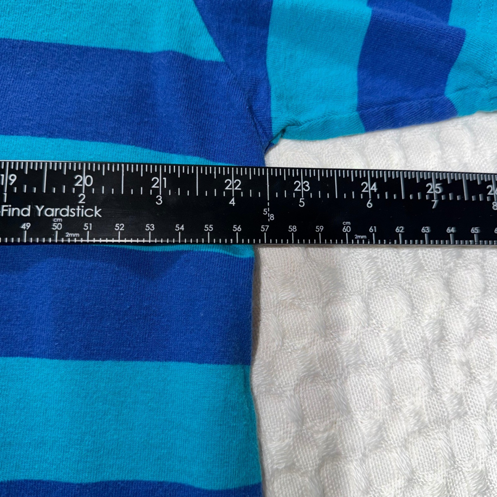 Vintage Tommy Jeans Mens XL Blue Striped Short Sleeve Script Boxy Logo T-Shirt gallery