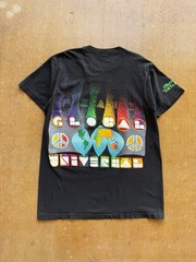 VTG 90s Global Universal World Peace Sign Puff Print Atlantic Design T-Shirt XL