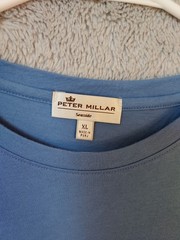 Peter Millar Shirt Mens Extra Large Seaside Blue Comfort Cotton Modal Blend READ