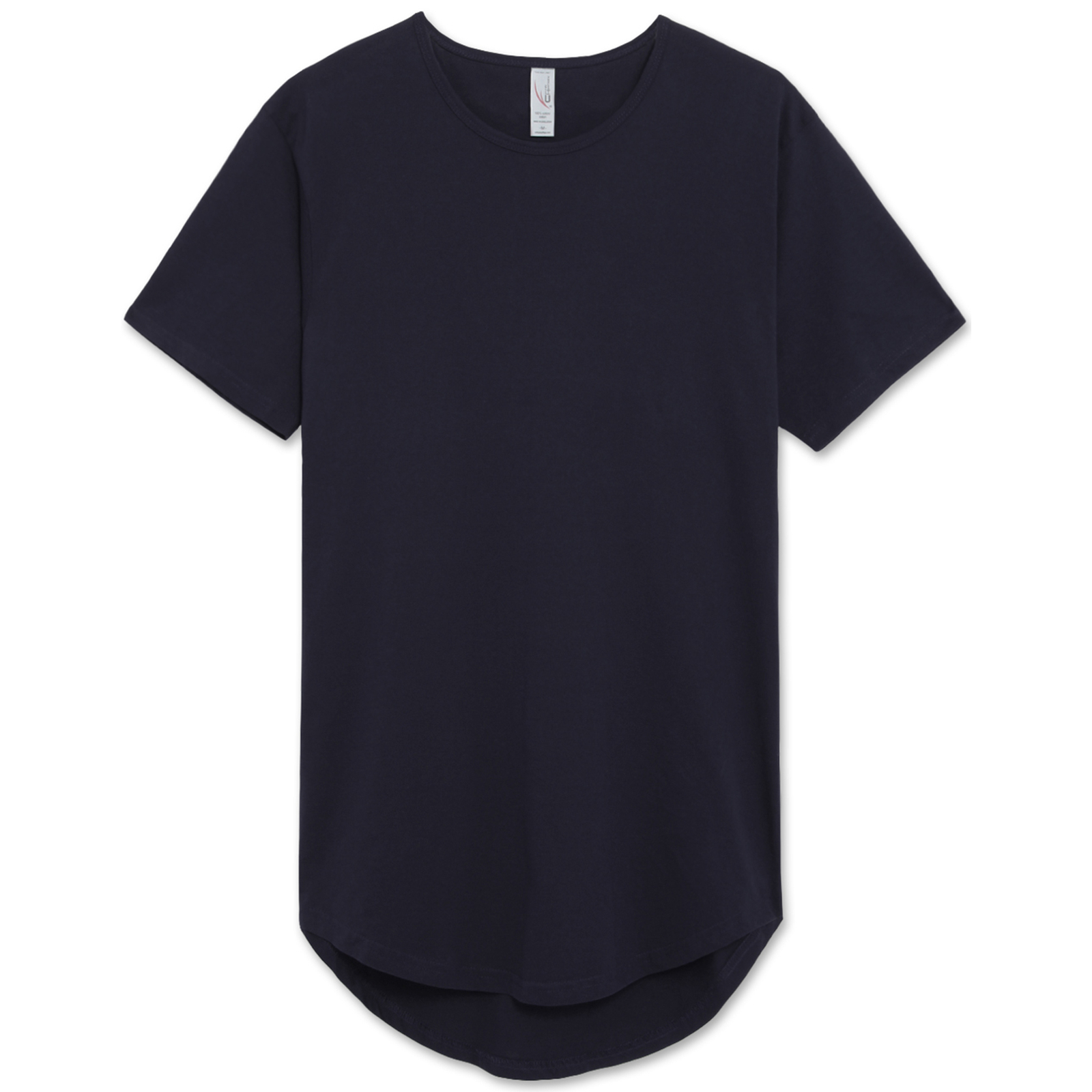 Mens BASIC HIPSTER T Shirts Casual Extended Longline Hip Hop Scallop Hemline Tee