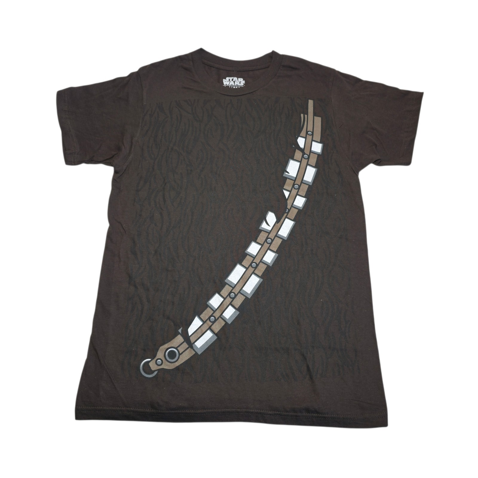 New Star Wars Chewbacca Bandolier Graphic T Shirt Brown Mens gallery