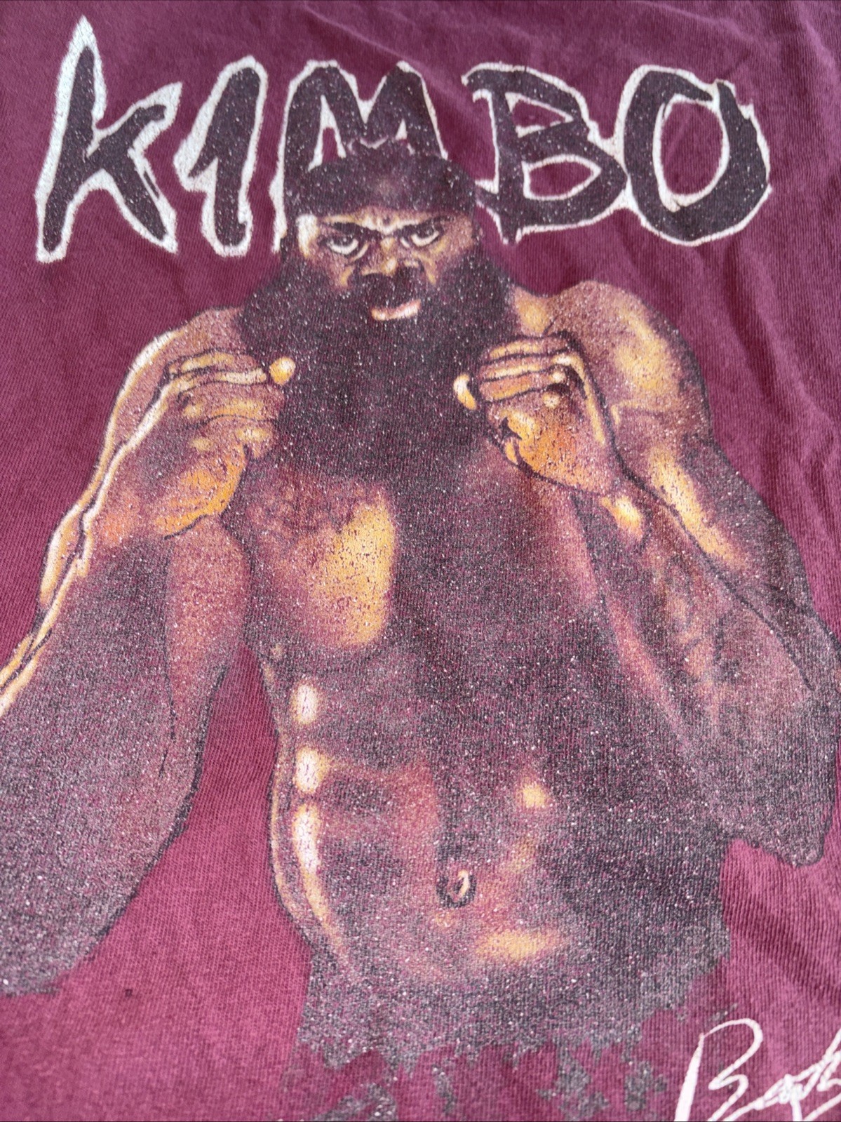 Kimbo Slice Long Sleeved Shirt Red Vintage Gilden Long Sleeved Kimbo gallery