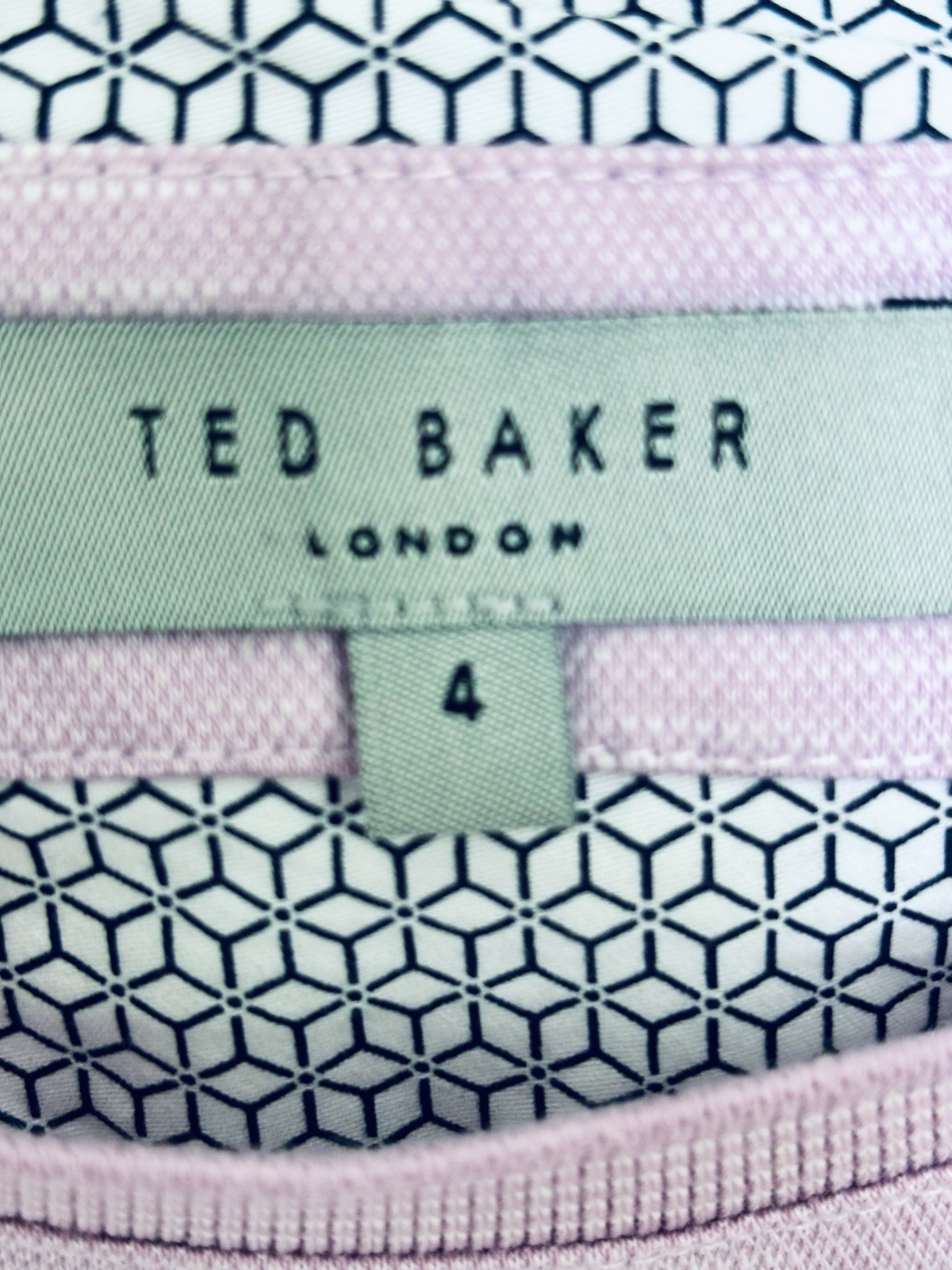Ted Baker London Dusty Pink Pocket Ringer T-Shirt EUC Size Large gallery