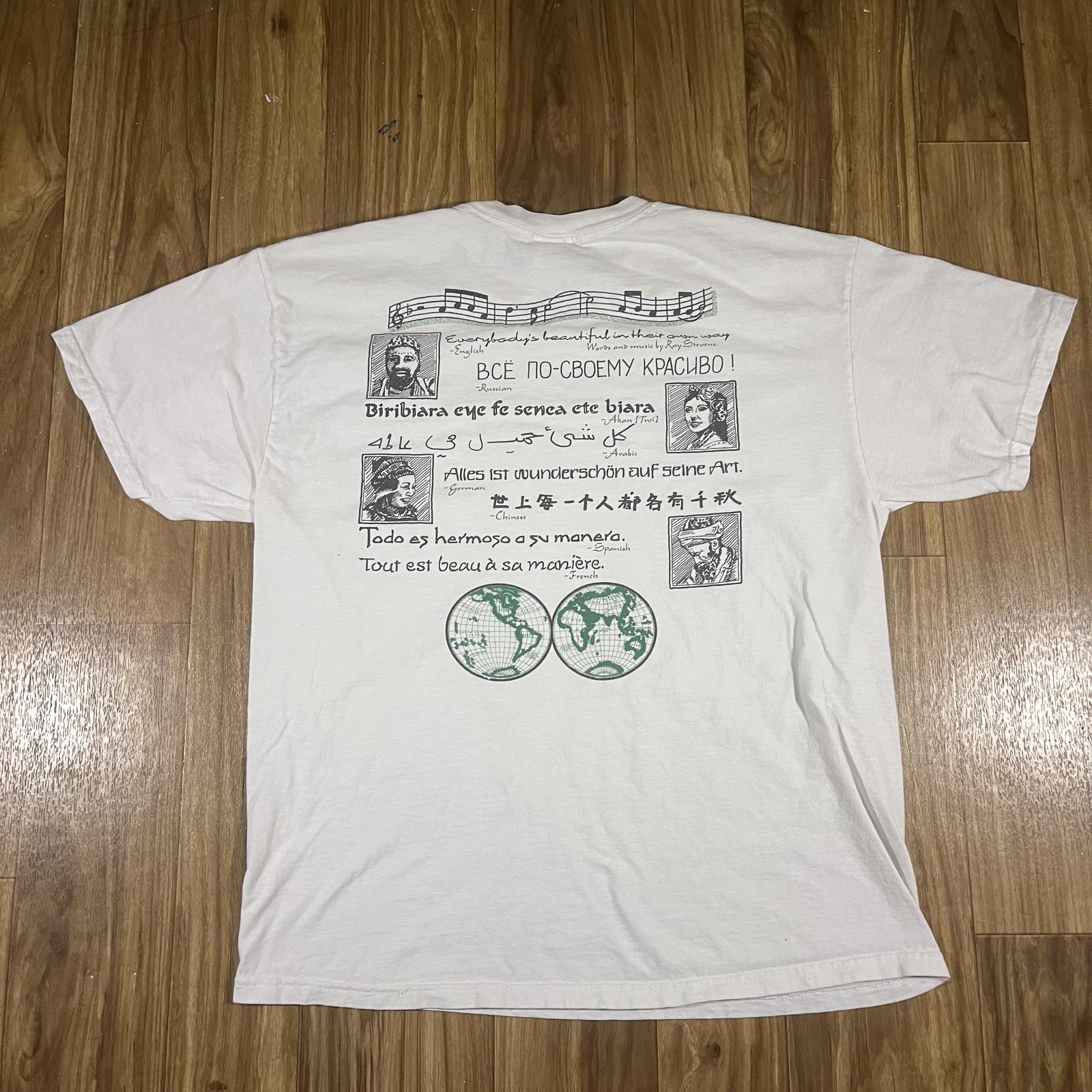 Vintage Louis Armstrong Music Universal Language Shirt Mens Large Double Sided gallery
